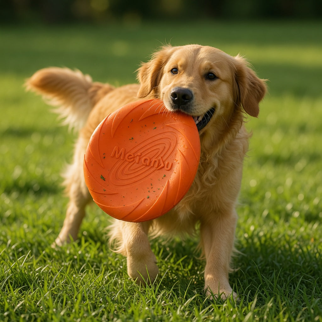 Frisbee pour chien en silicone – Jouet volant souple & résistant