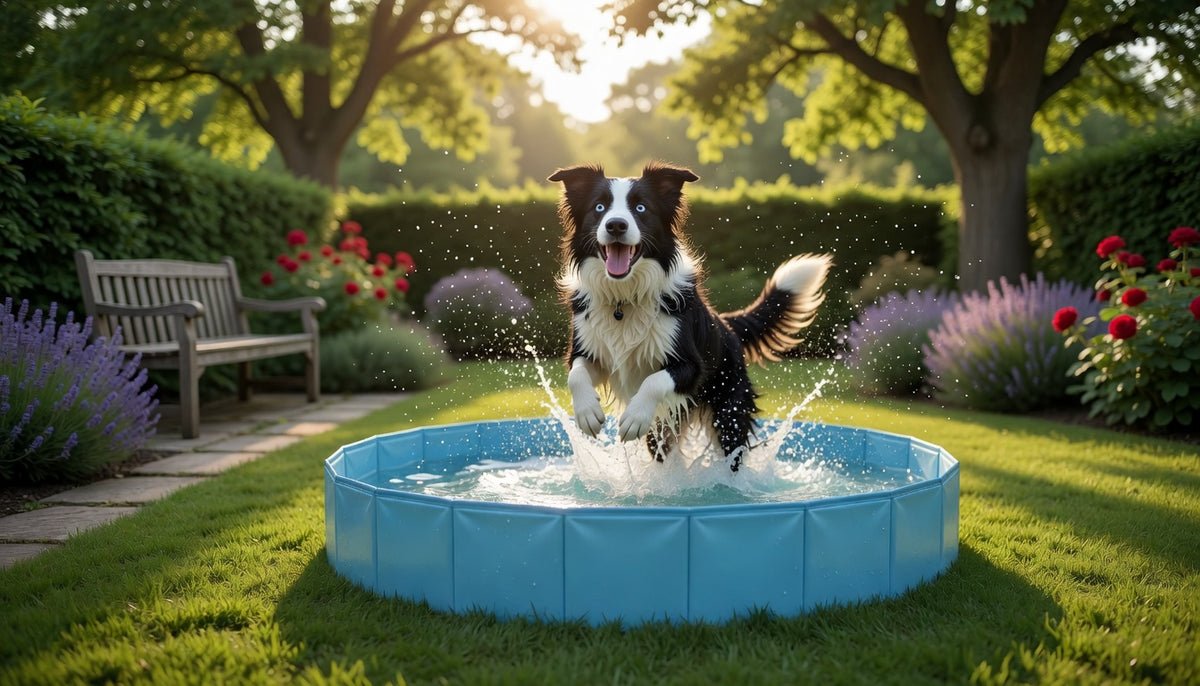Piscine pliable pour chien – Bassin rafraîchissant d’été