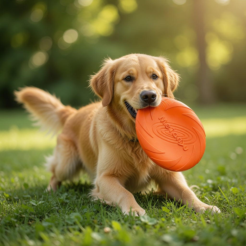 Frisbee pour chien en silicone – Jouet volant souple & résistant