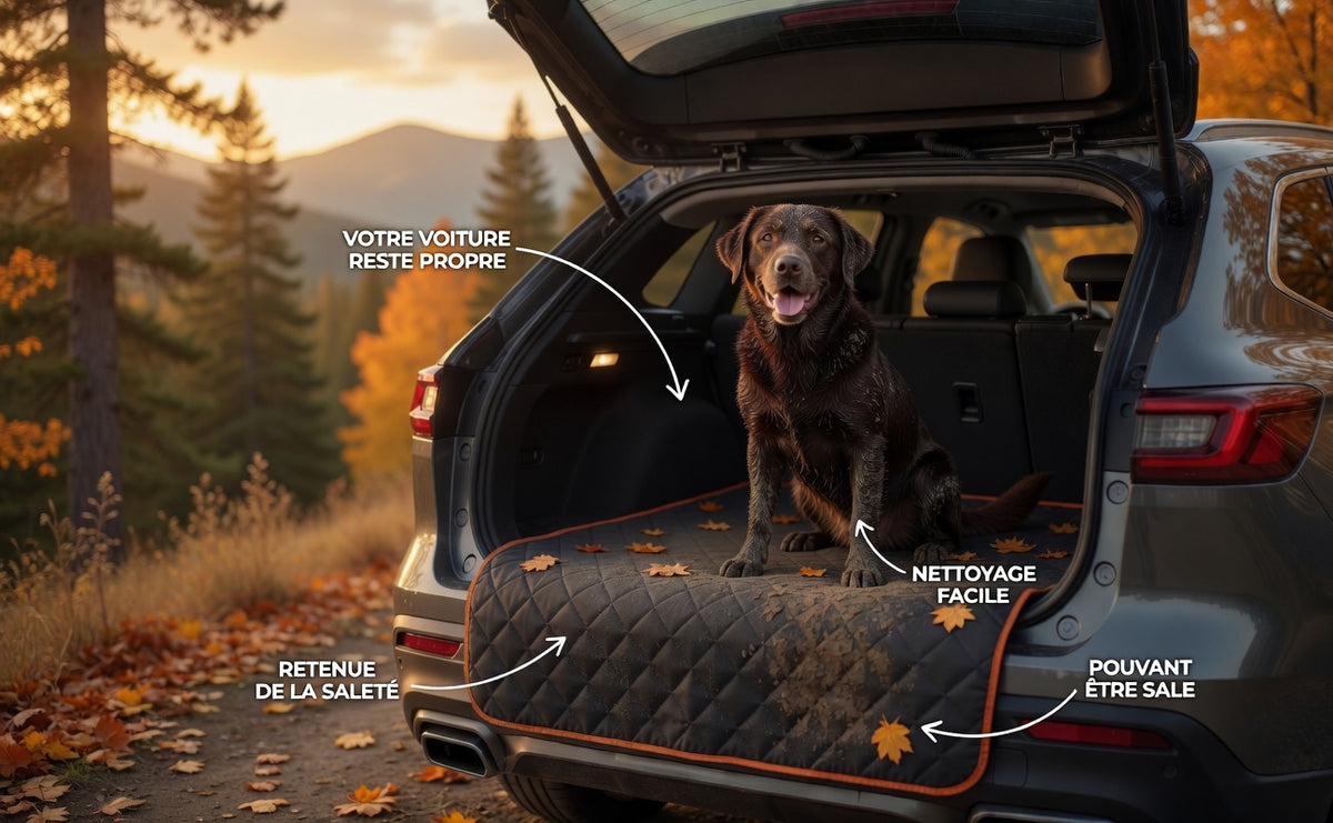 Housse de coffre voiture pour chien imperméable – Protection universelle SUV