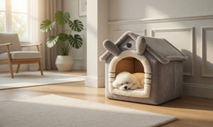 Maison douillette pour chien & chat – Lit cocooning ultra chaud
