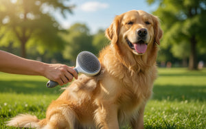 Brosse autonettoyante pour chien & chat – Peigne anti-poils premium