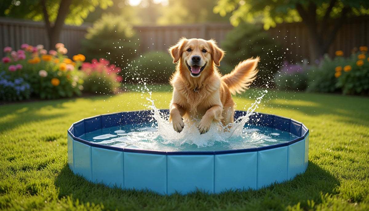 Piscine pliable pour chien – Bassin rafraîchissant d’été